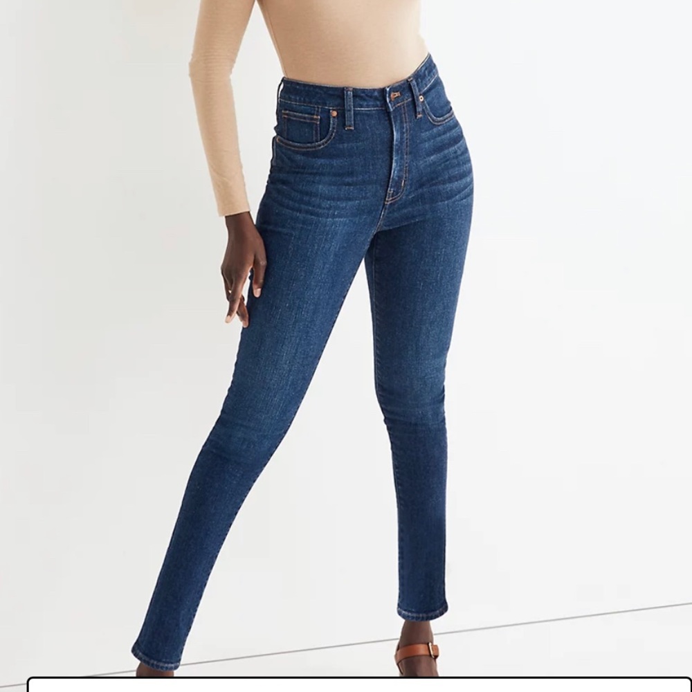 Madewell high rise skinny jean in Seville Wash